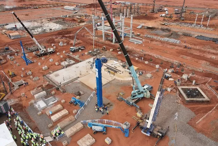 Suzano inicia montagem da estrutura da caldeira de força e recuperação da nova fábrica em Ribas do Rio Pardo (MS)