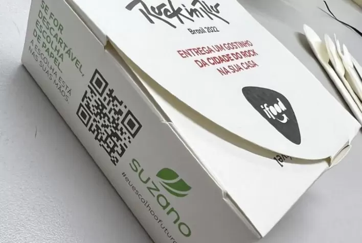 iFood e Suzano investem na redução de impacto ambiental no Rock in Rio com embalagens sustentáveis livres de plástico