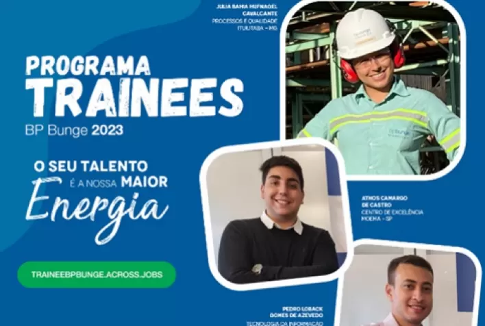 Inscrições para Trainees 2023 da BP Bunge terminam dia 13/9