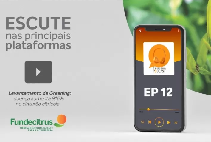 Fundecitrus Podcast detalha os dados do Levantamento de Greening no cinturão citrícola