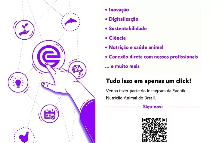 Evonik Nutrição Animal Brasil lança Instagram com conhecimentos para a cadeia de produção