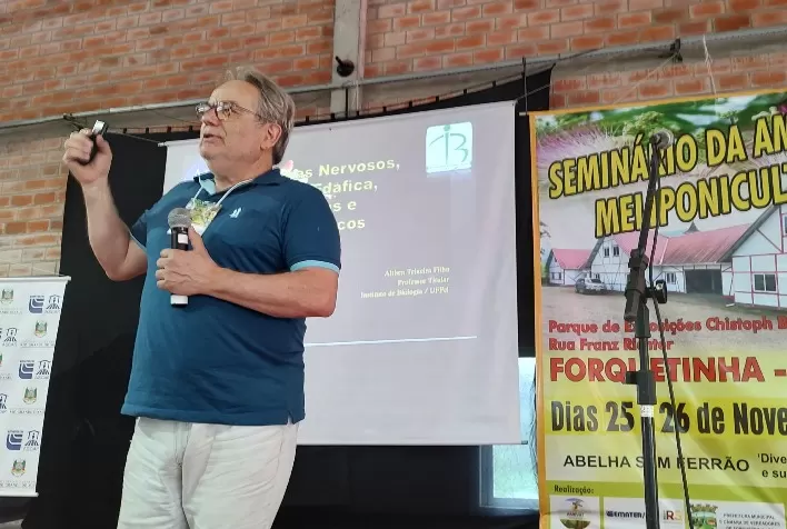 Sistema nervoso e pasto de abelhas pautaram seminário de Meliponicultura em Forquetinha