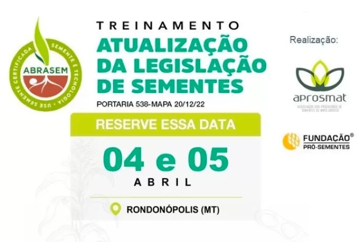 APROSMAT promove treinamento sobre a atualização da legislação brasileira de sementes
