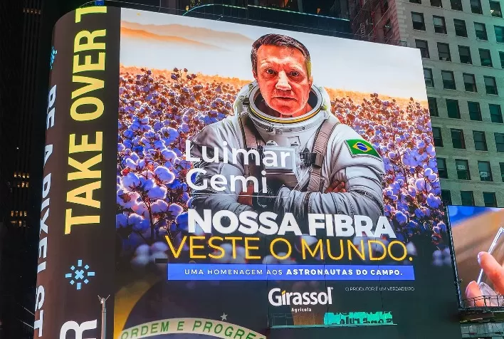 Cotonicultores brasileiros são destaque em avenida famosa de Nova York