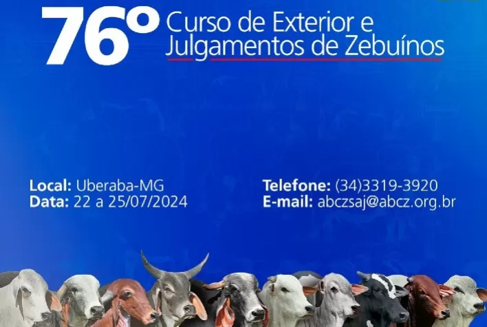ABCZ abre inscrições para curso de exterior e julgamentos de zebuínos