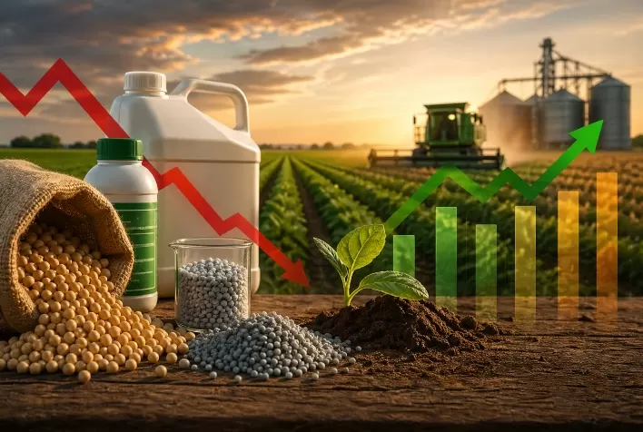 Preços de insumos agrícolas recuam pontualmente, mas seguem elevados no acumulado recente