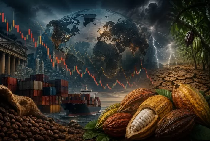Mercado global de cacau enfrenta pressão macroeconômica e risco climático com volatilidade no radar