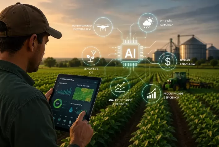 Inteligência artificial transforma o agronegócio brasileiro e impulsiona produtividade no campo