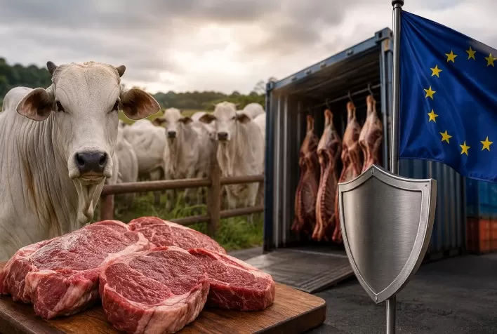 Carne brasileira sob pressão: risco de perda de competitividade global cresce com exigências sanitárias da União Europeia