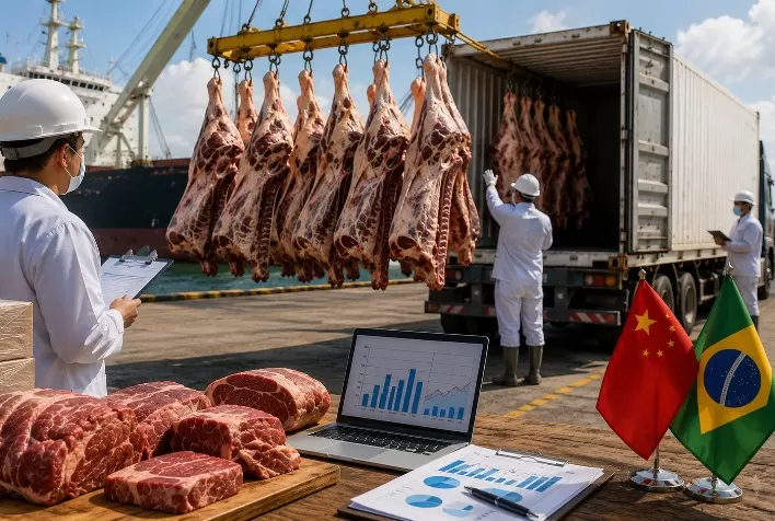 Exportações de carne bovina do Brasil batem recorde em abril, mas avanço da quota chinesa gera alerta no setor