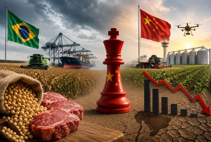 China avança em estratégia de segurança alimentar e coloca soja e carne brasileira sob risco de queda na demanda