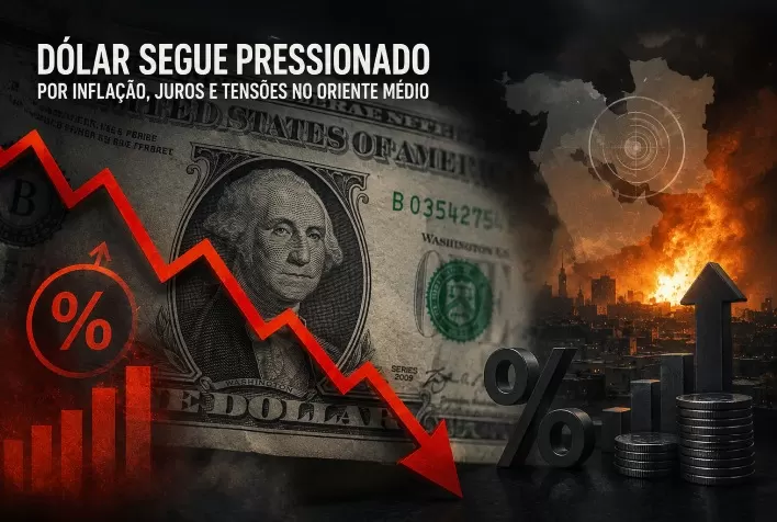 Dólar segue pressionado por inflação, juros e tensões no Oriente Médio