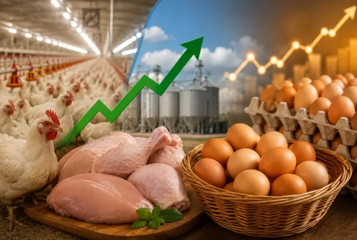 Avicultura brasileira bate recorde na produção de carne de frango, enquanto oferta menor impulsiona preços dos ovos
