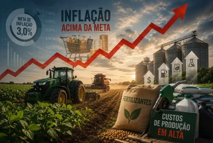 Inflação segue acima da meta e aumenta pressão sobre custos de produção no agronegócio