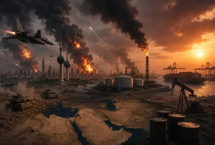 Guerra no Oriente Médio eleva preços do petróleo após Irã intensificar ataques a bases dos EUA e ampliar tensão no Estreito de Ormuz
