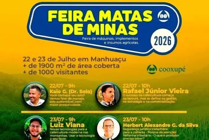 Cooxupé realiza Feira Matas de Minas com tecnologia, inovação e conhecimento para fortalecer cafeicultura de montanha