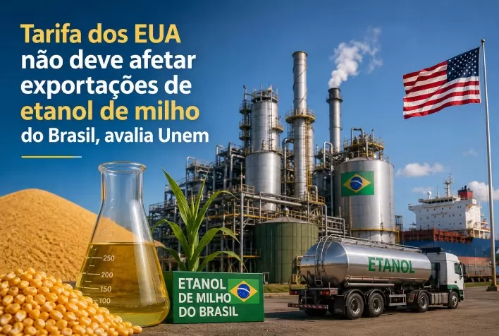 Tarifa dos EUA não deve afetar exportações de etanol de milho do Brasil, avalia Unem