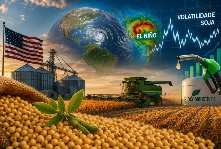 Safra dos EUA, El Niño e demanda por biocombustíveis aumentam volatilidade no mercado global de soja no 3º trimestre
