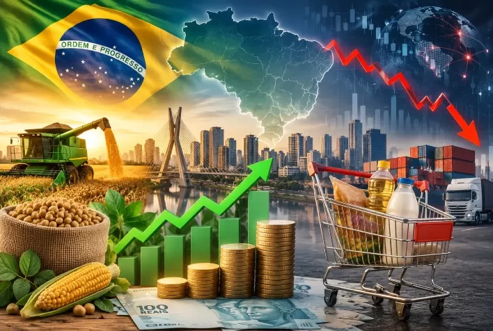 Economia brasileira dá sinais mistos em 2026: atividade resiste, mas consumo desacelera e riscos externos aumentam
