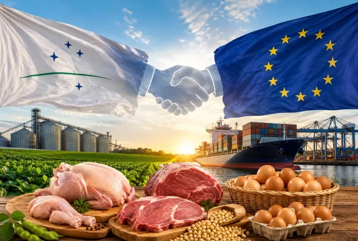 Acordo Mercosul-União Europeia pode impulsionar exportações brasileiras de carnes e ovos