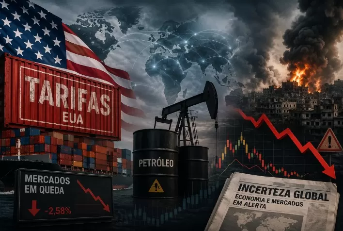 Tarifas dos EUA, petróleo e tensões geopolíticas aumentam incerteza global e pressionam mercados em 2026