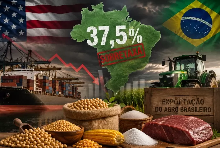 Sobretaxa de 37,5% dos EUA atinge um terço das exportações do agro brasileiro e força produtores a rever estratégias