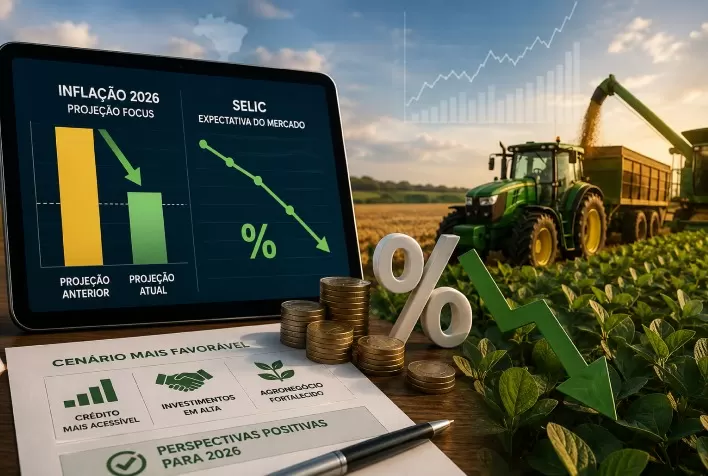 Focus reduz projeção da inflação para 2026 e reforça expectativa de corte da Selic; mercado vê cenário mais favorável para crédito e agronegócio