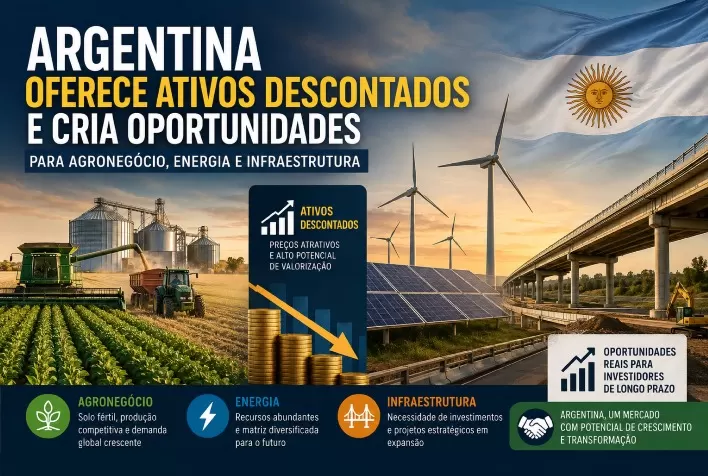 Argentina oferece ativos descontados e cria oportunidades para agronegócio, energia e infraestrutura
