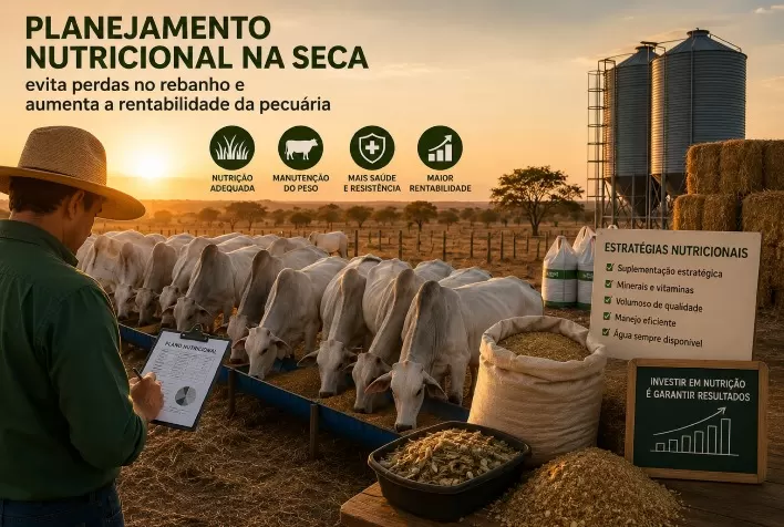 Planejamento nutricional na seca evita perdas no rebanho e aumenta a rentabilidade da pecuária