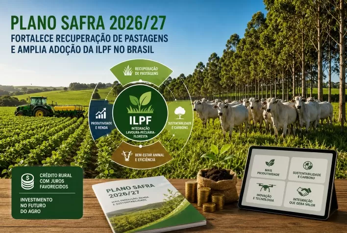 Plano Safra 2026/27 fortalece recuperação de pastagens e amplia adoção da ILPF no Brasil