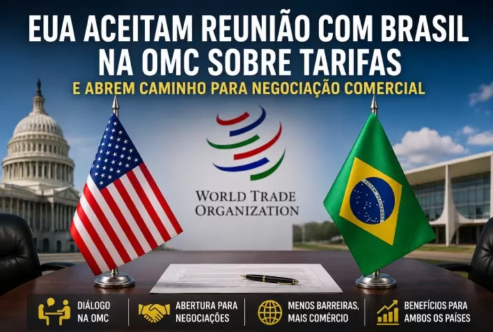 EUA aceitam reunião com Brasil na OMC sobre tarifas e abrem caminho para negociação comercial