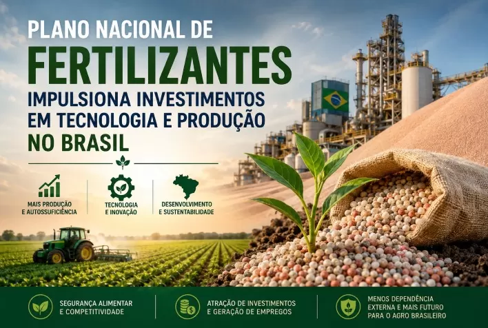 Plano Nacional de Fertilizantes impulsiona investimentos em tecnologia e produção no Brasil