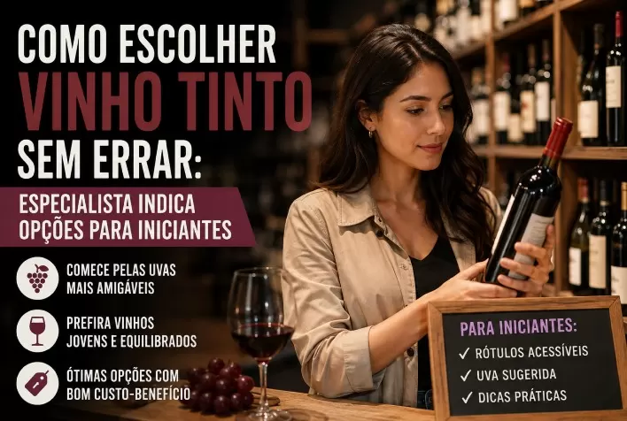 Como escolher vinho tinto sem errar: especialista indica opções para iniciantes