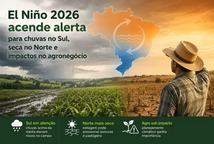 El Niño 2026 acende alerta para chuvas no Sul, seca no Norte e impactos no agronegócio