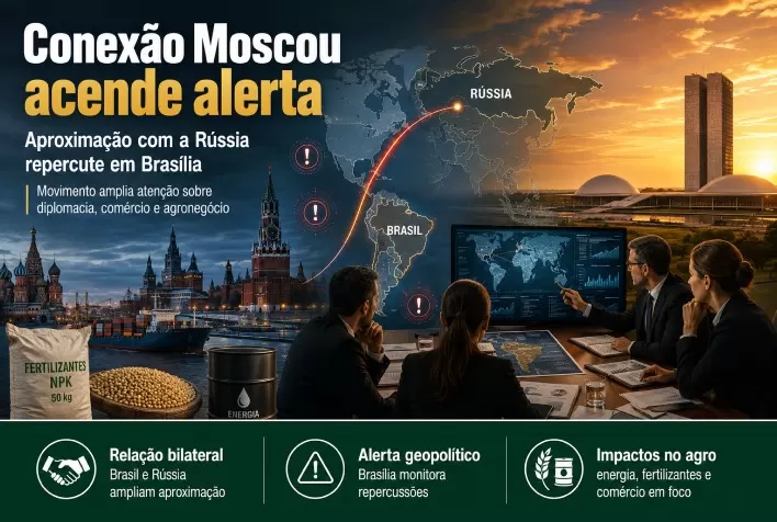 Conexão Moscou: aproximação com a Rússia acende alerta geopolítico em Brasília