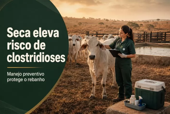 Seca aumenta riscos de clostridioses no rebanho e exige reforço no manejo preventivo