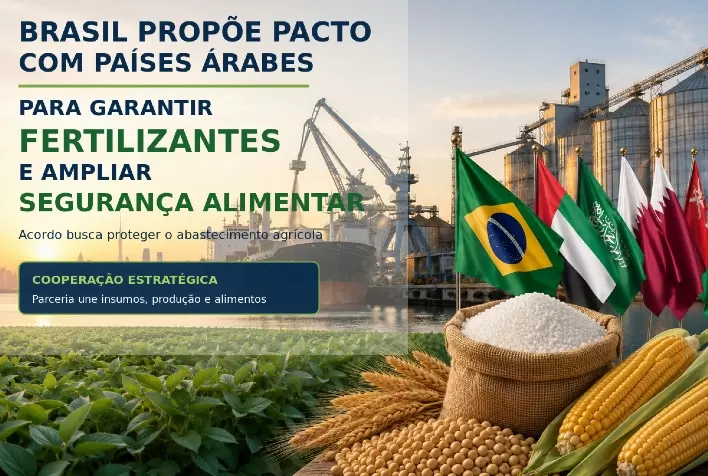 Brasil propõe pacto com países árabes para garantir fertilizantes e ampliar segurança alimentar