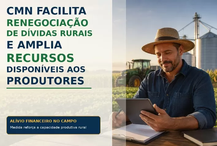CMN facilita renegociação de dívidas rurais e amplia recursos disponíveis aos produtores