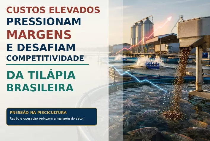 Custos elevados pressionam margens e desafiam competitividade da tilápia brasileira