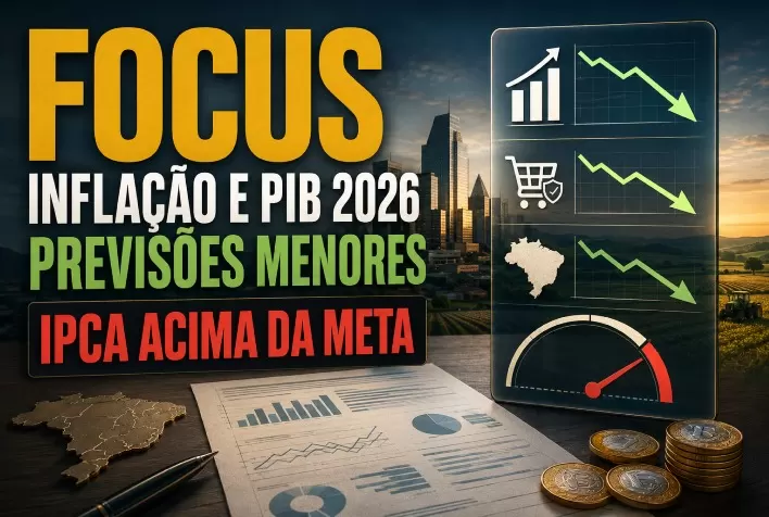 Focus reduz previsão de inflação e PIB para 2026, mas mercado ainda vê IPCA acima da meta