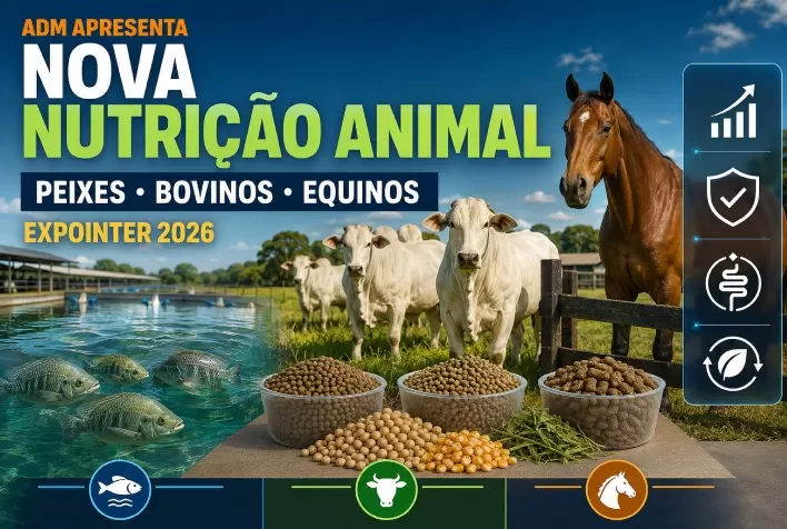 ADM apresenta novas soluções de nutrição animal para peixes, bovinos e equinos na Expointer 2026