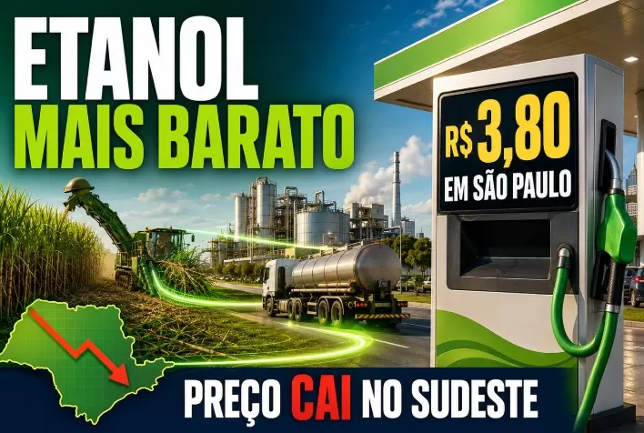 Etanol fica mais barato no Sudeste e preço cai para R$ 3,80 em São Paulo