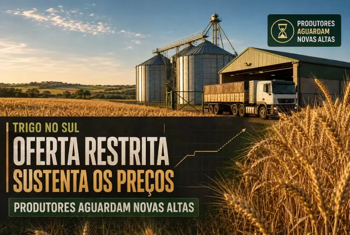 Oferta restrita sustenta preços do trigo no Sul e produtores aguardam novas valorizações