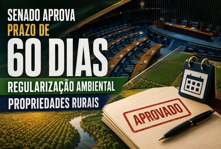 Senado aprova prazo de 60 dias para regularização ambiental de propriedades rurais