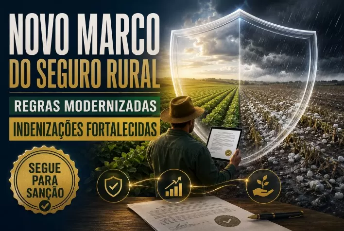 Novo marco do seguro rural moderniza regras, fortalece indenizações e segue para sanção