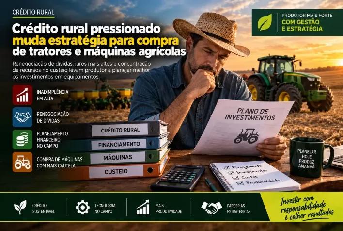 Crédito rural pressionado muda estratégia para compra de tratores e máquinas agrícolas