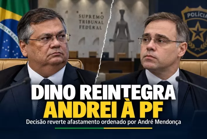Flávio Dino reintegra Andrei Rodrigues ao comando da Polícia Federal após decisão de André Mendonça