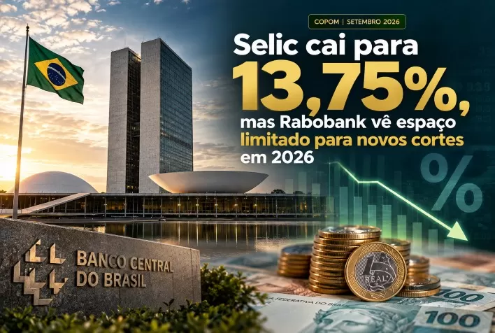 Selic cai para 13,75%, mas Rabobank vê espaço limitado para novos cortes em 2026