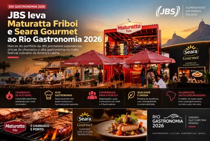 JBS leva Maturatta Friboi e Seara Gourmet ao Rio Gastronomia 2026 com experiências de churrasco e alta gastronomia