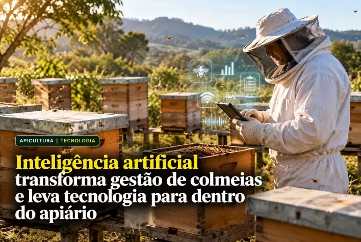 Inteligência artificial transforma gestão de colmeias e leva tecnologia para dentro do apiário